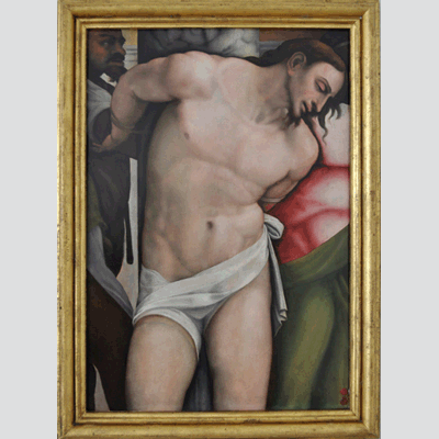 restauro dipinto olio su tela "cristo flagellato" di sebastiano del piombo