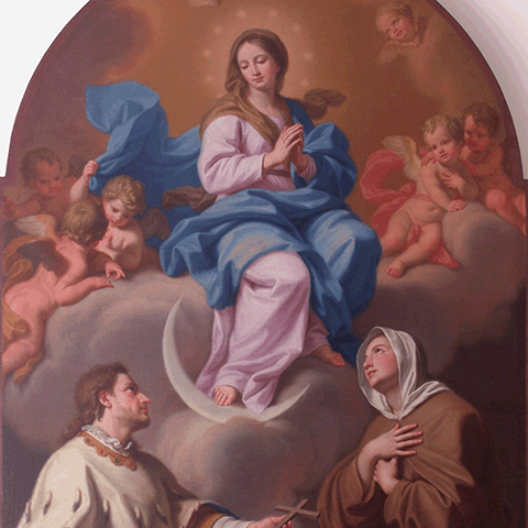 Gaetano Lapis – Immacolata Concezione e santi - Cingoli