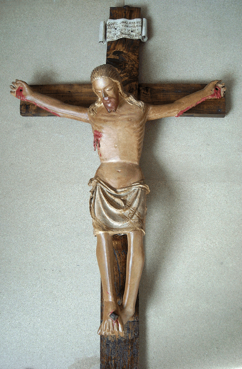 Restauro di un Crocifisso ligneo policromo, sec. XIV-XV,