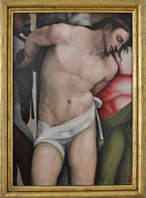restauro dipinto olio su tela "cristo flagellato" di sebastiano del piombo